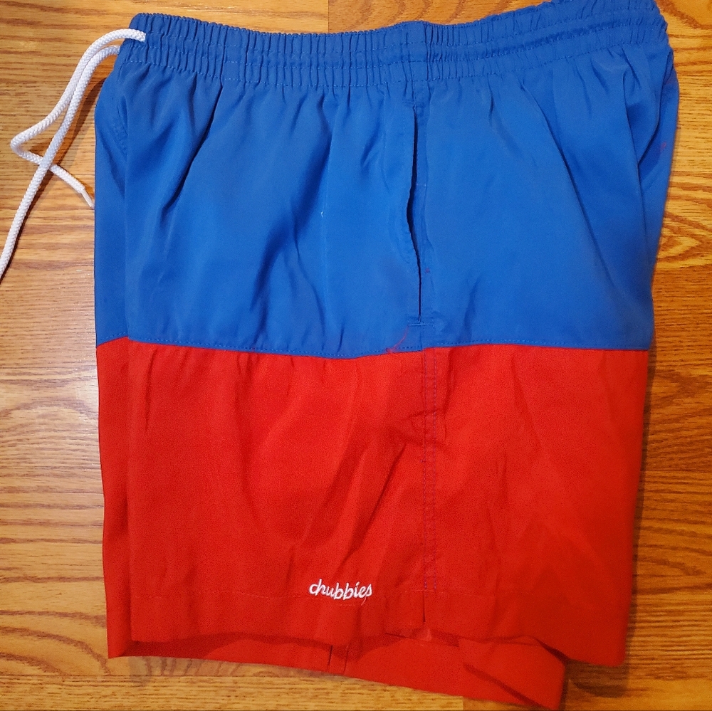 CHUBBIES SWIM TRUNK RED BLUE LARGE